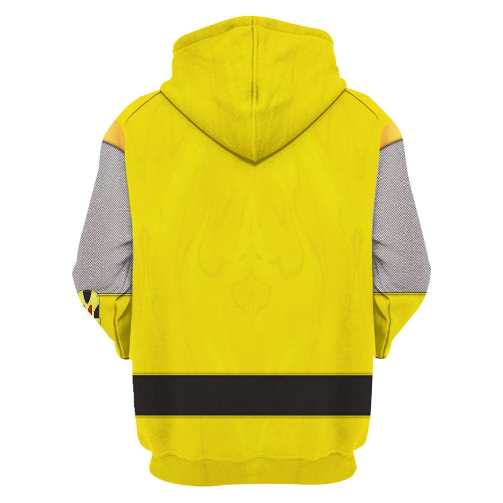 OodieGang Power Rangers Ninja Storm Yellow Ranger Hoodies Sweatshirt T-shirt Hawaiian Tracksuit - OodieGang.com