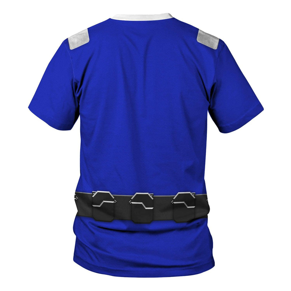 OodieGang Power Rangers RPM (2009) Blue Costume Hoodie Sweatshirt T-Shirt Tracksuit - OodieGang.com