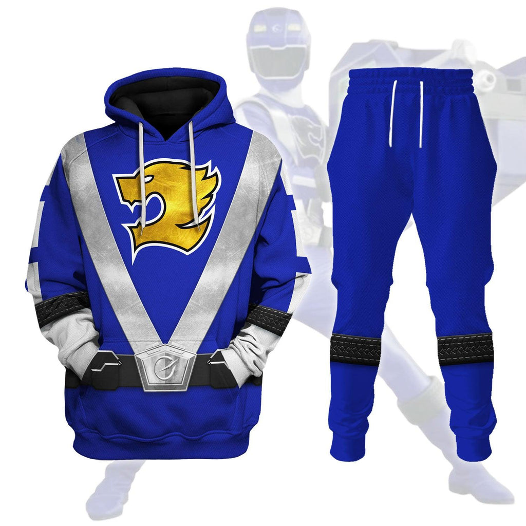 OodieGang Power Rangers RPM (2009) Blue Costume Hoodie Sweatshirt T-Shirt Tracksuit - OodieGang.com