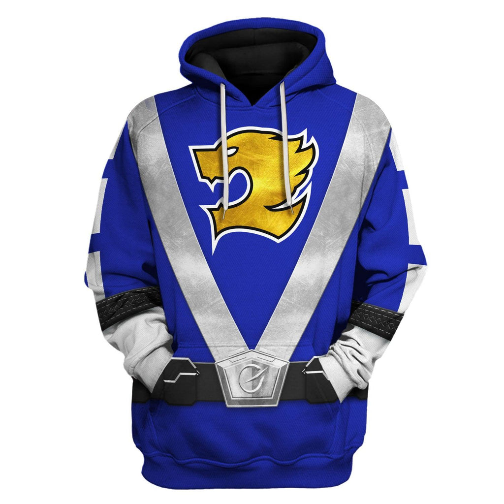 OodieGang Power Rangers RPM (2009) Blue Costume Hoodie Sweatshirt T-Shirt Tracksuit - OodieGang.com