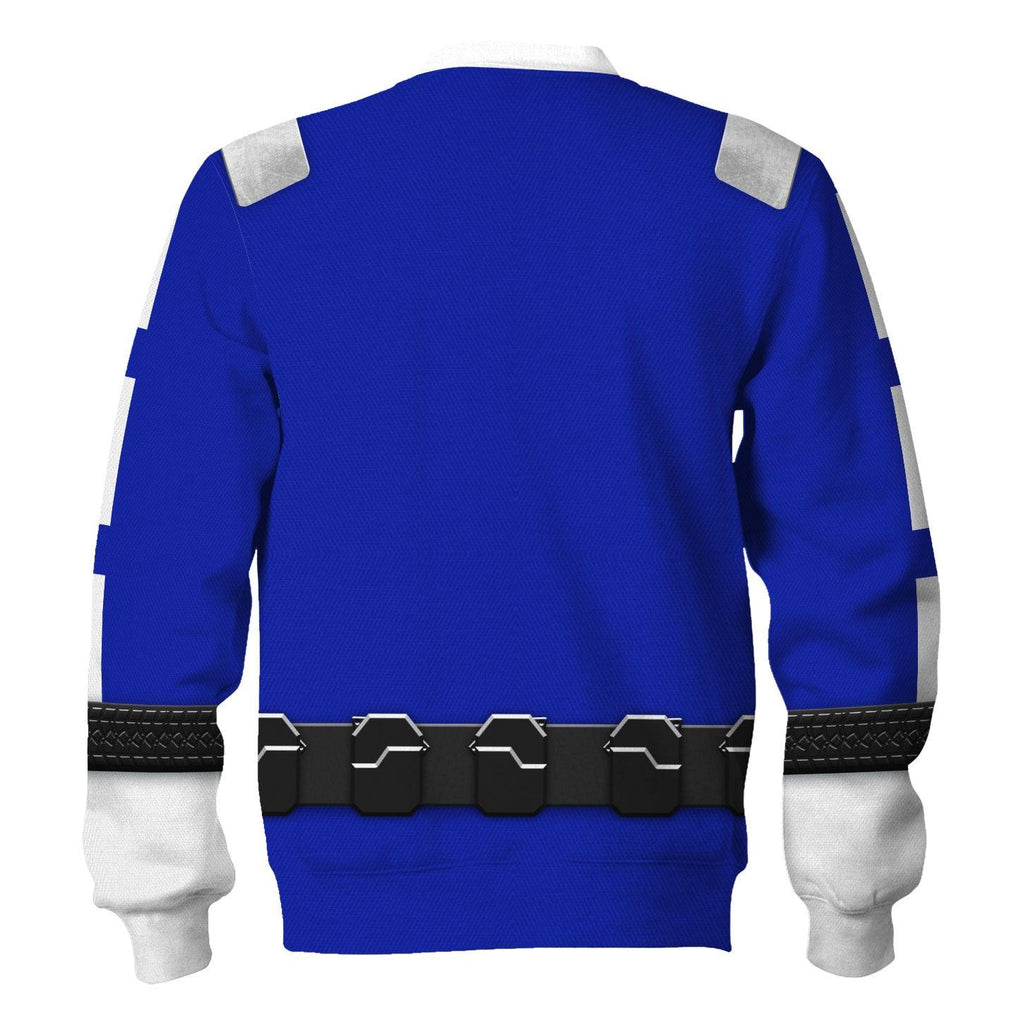 OodieGang Power Rangers RPM (2009) Blue Costume Hoodie Sweatshirt T-Shirt Tracksuit - OodieGang.com