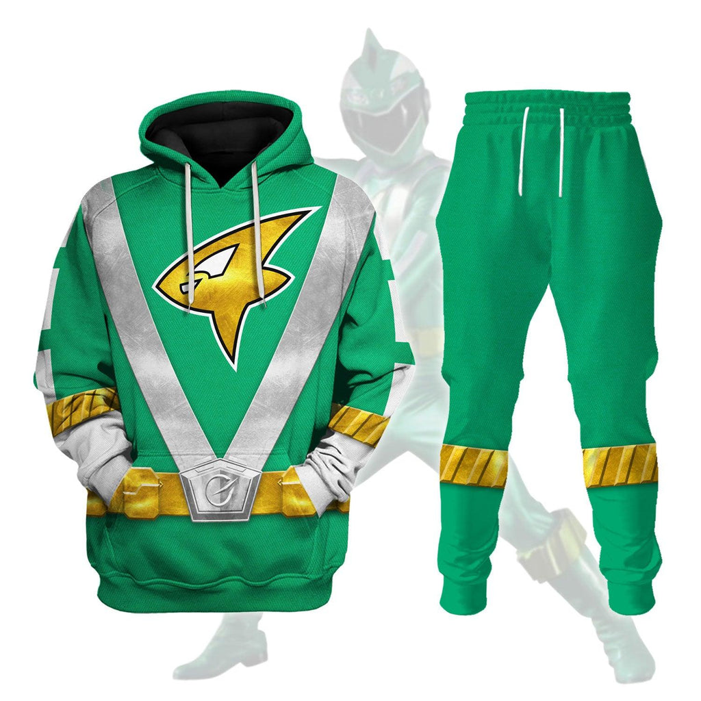 OodieGang Power Rangers RPM (2009) Green Costume Hoodie Sweatshirt T-Shirt Tracksuit - OodieGang.com