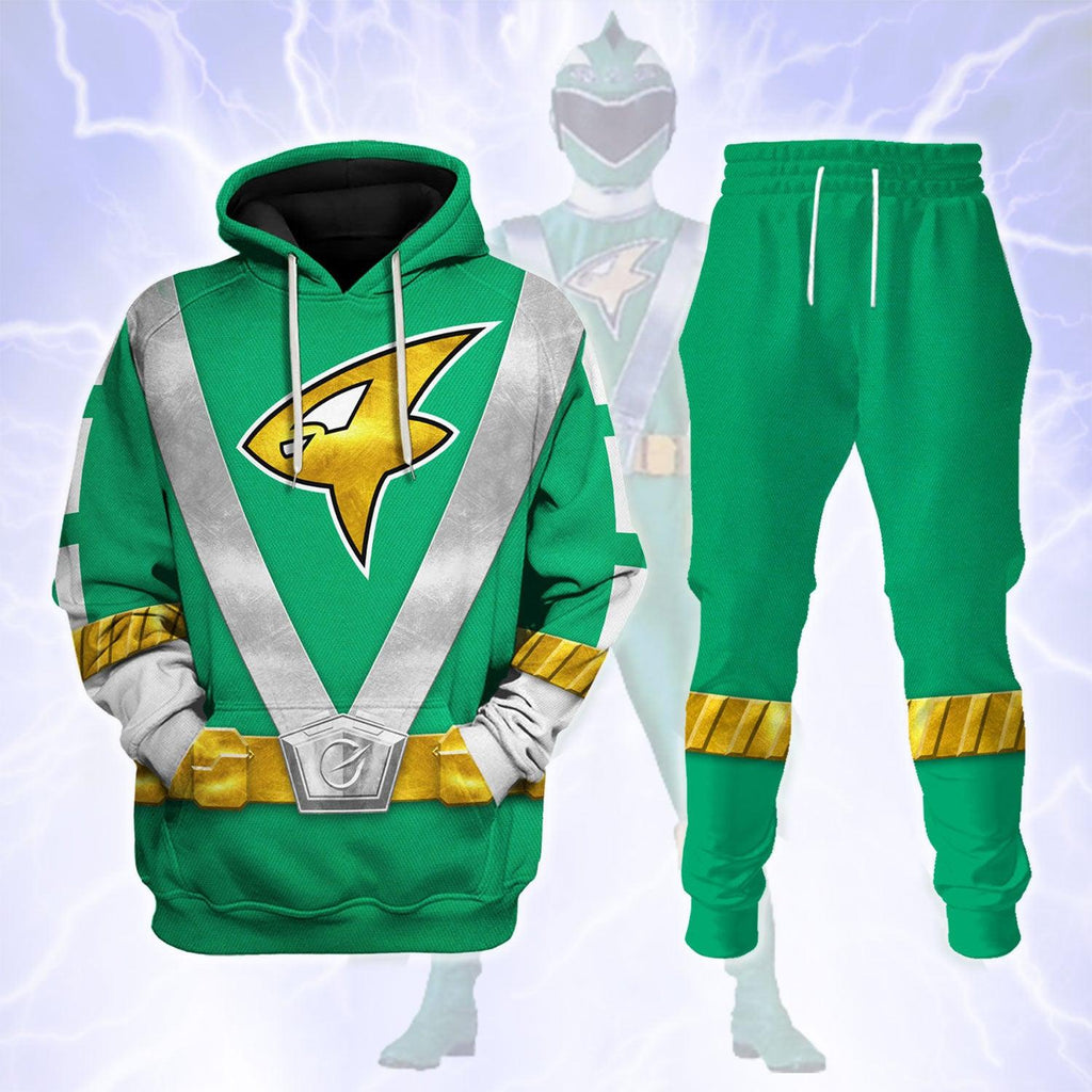 CustomsPig Power Rangers RPM (2009) Green Costume Hoodie Sweatshirt T-Shirt Tracksuit - CustomsPig.com