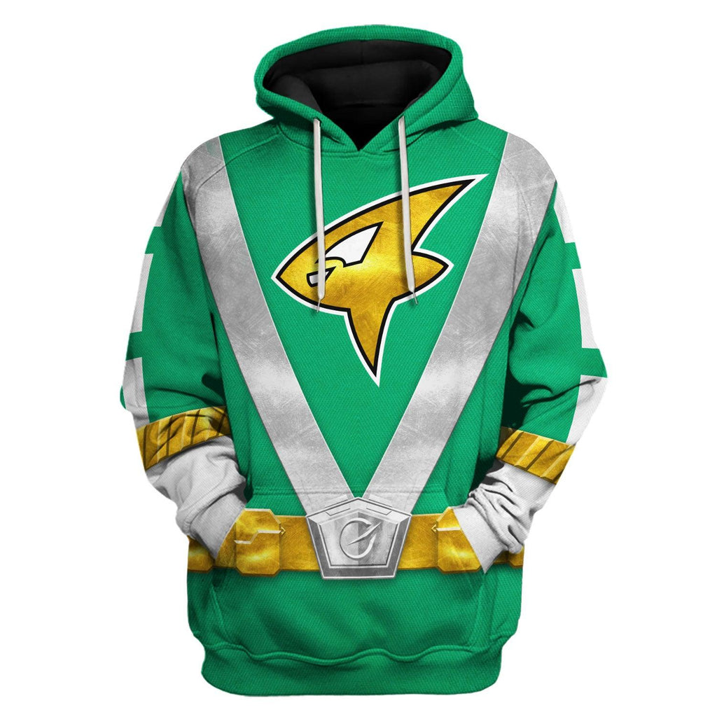 OodieGang Power Rangers RPM (2009) Green Costume Hoodie Sweatshirt T-Shirt Tracksuit - OodieGang.com