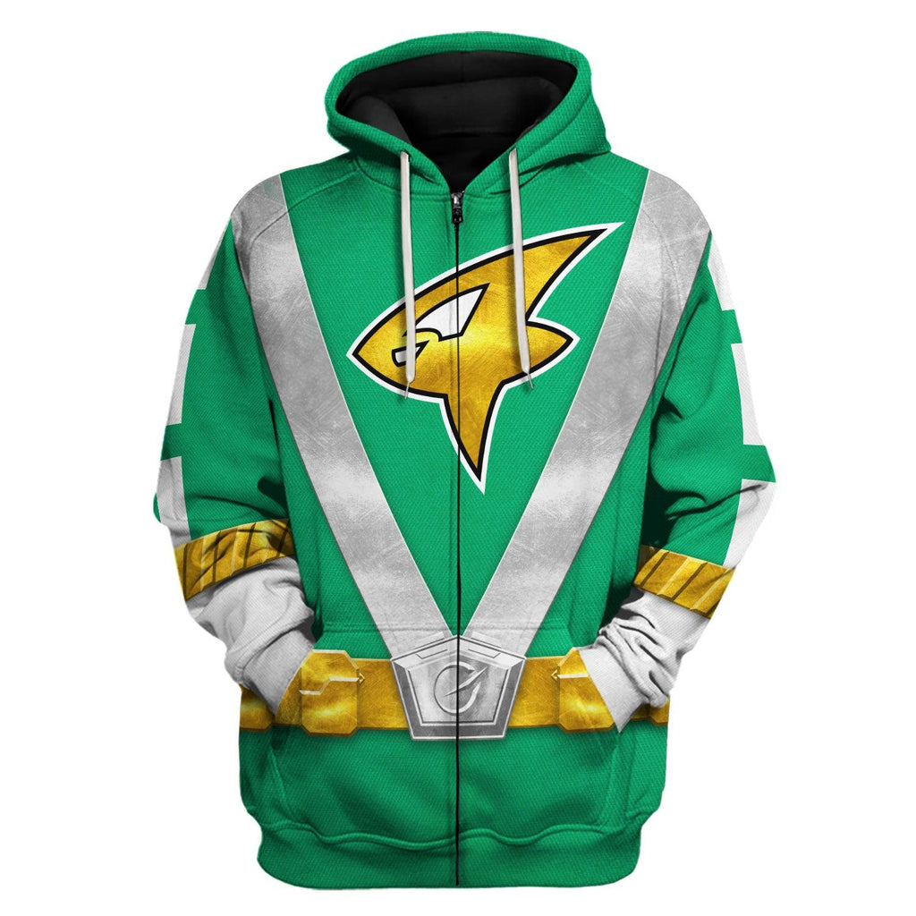 OodieGang Power Rangers RPM (2009) Green Costume Hoodie Sweatshirt T-Shirt Tracksuit - OodieGang.com