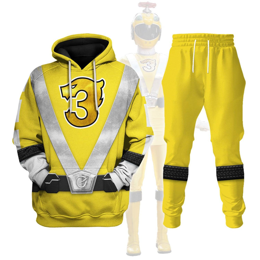 OodieGang Power Rangers RPM (2009) Yellow Costume Hoodie Sweatshirt T-Shirt Tracksuit - OodieGang.com