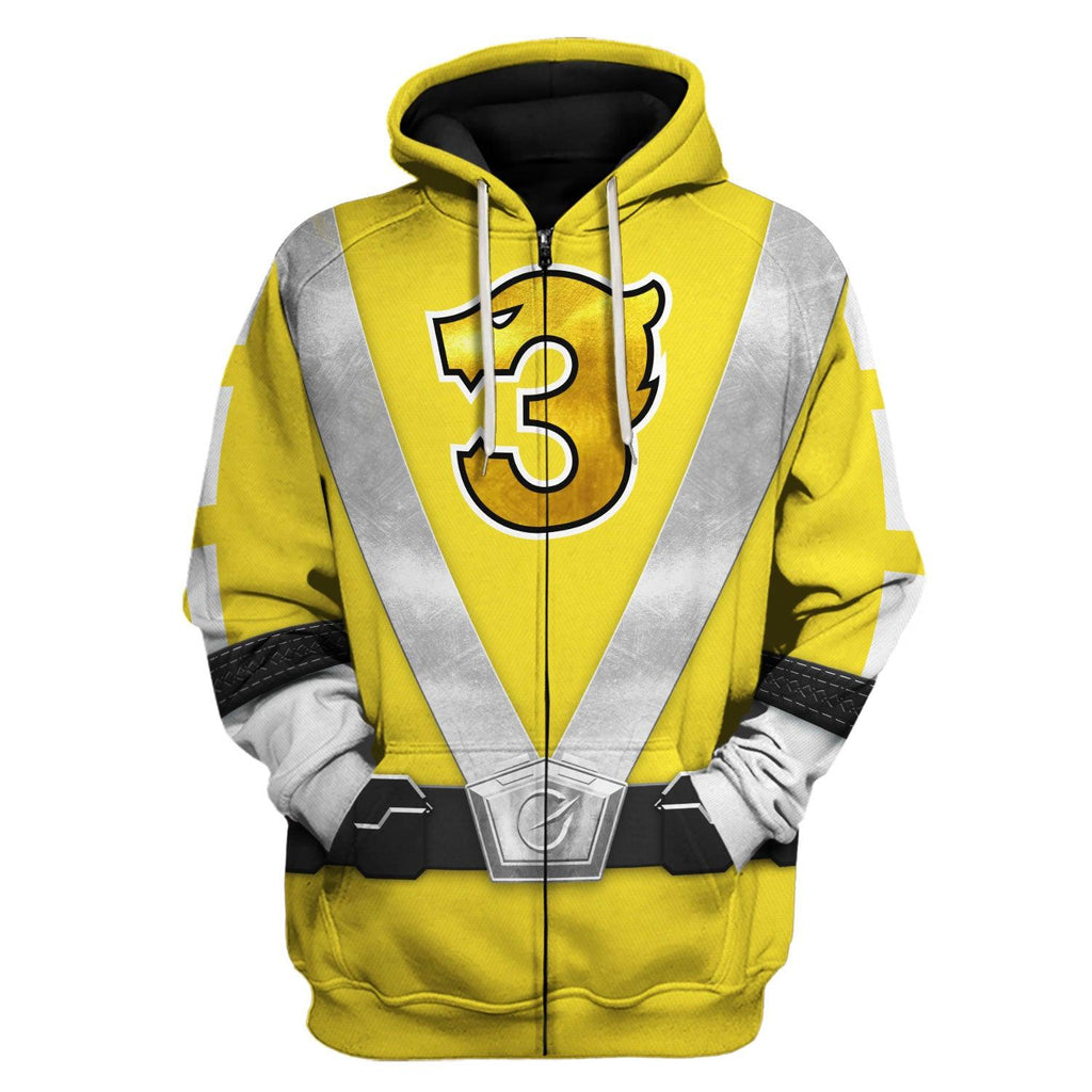 OodieGang Power Rangers RPM (2009) Yellow Costume Hoodie Sweatshirt T-Shirt Tracksuit - OodieGang.com