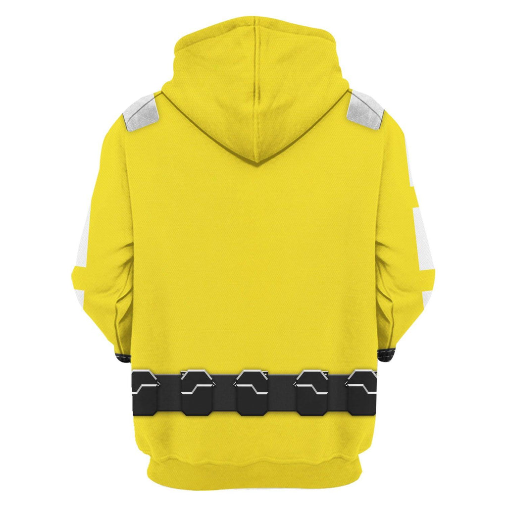 OodieGang Power Rangers RPM (2009) Yellow Costume Hoodie Sweatshirt T-Shirt Tracksuit - OodieGang.com