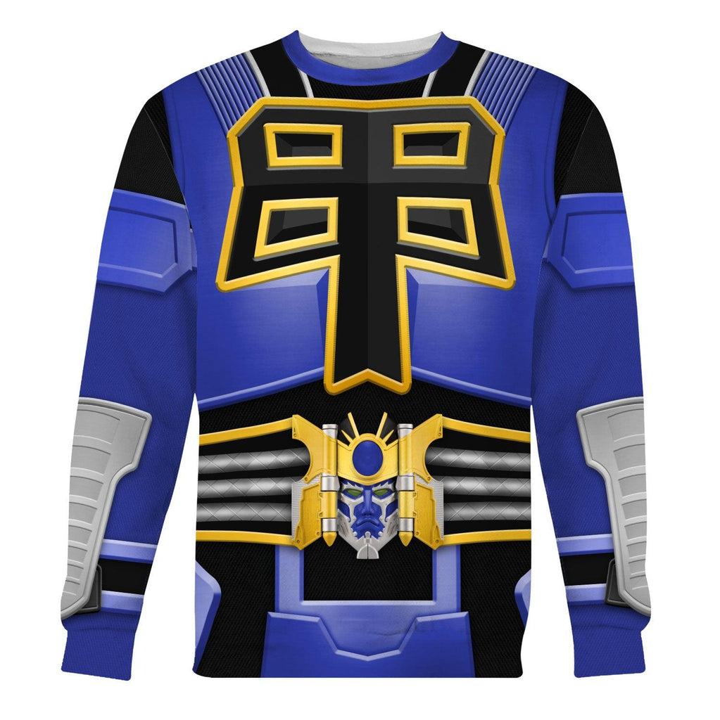 OodieGang Power Rangers Shogun Blue Costume Hoodie Sweatshirt T-Shirt Tracksuit - OodieGang.com