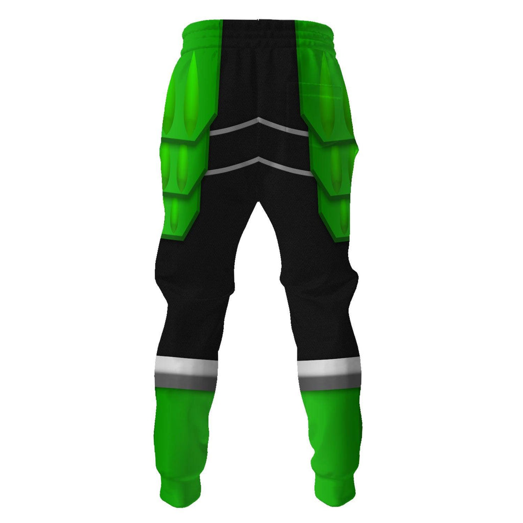 OodieGang Power Rangers Shogun Green Costume Hoodie Sweatshirt T-Shirt Tracksuit - OodieGang.com