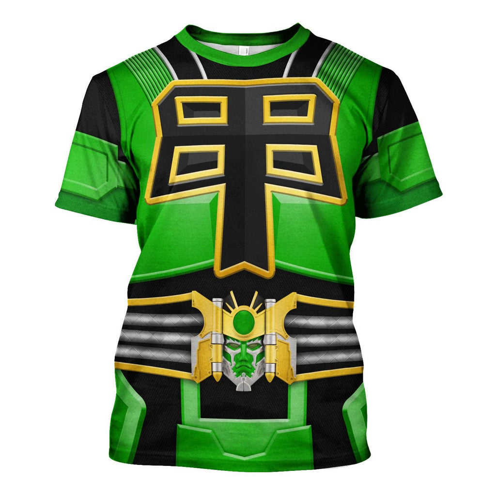 OodieGang Power Rangers Shogun Green Costume Hoodie Sweatshirt T-Shirt Tracksuit - OodieGang.com