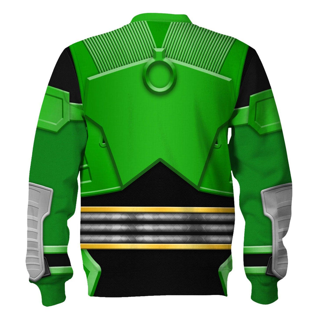 OodieGang Power Rangers Shogun Green Costume Hoodie Sweatshirt T-Shirt Tracksuit - OodieGang.com