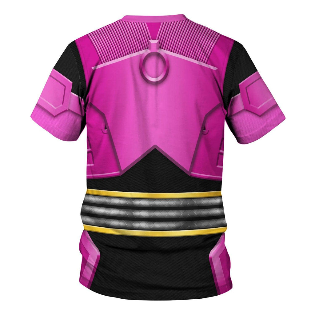 OodieGang Power Rangers Shogun Pink Costume Hoodie Sweatshirt T-Shirt Tracksuit - OodieGang.com