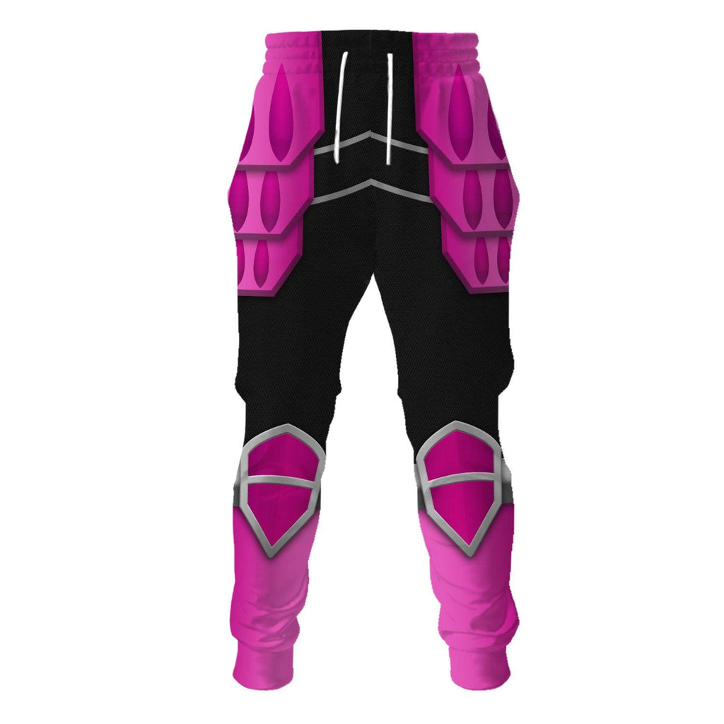 OodieGang Power Rangers Shogun Pink Costume Hoodie Sweatshirt T-Shirt Tracksuit - OodieGang.com