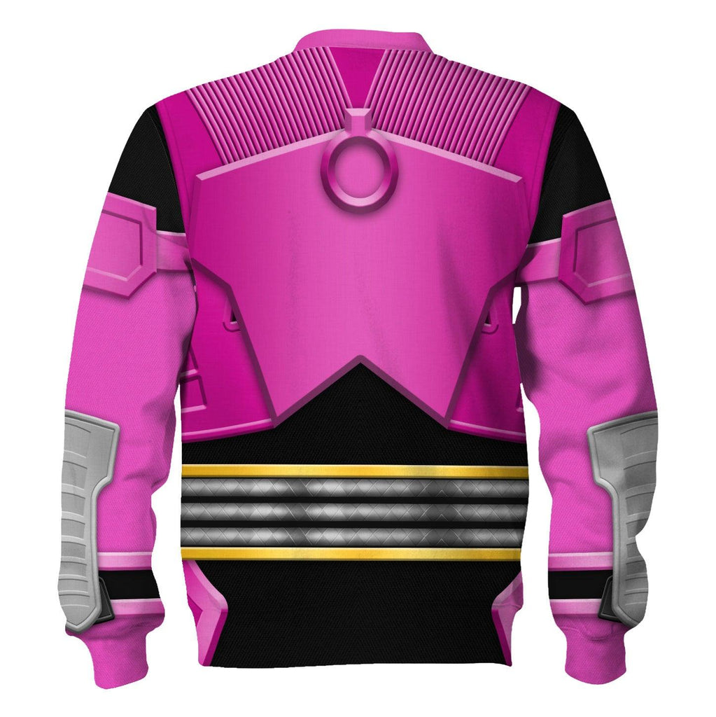 OodieGang Power Rangers Shogun Pink Costume Hoodie Sweatshirt T-Shirt Tracksuit - OodieGang.com