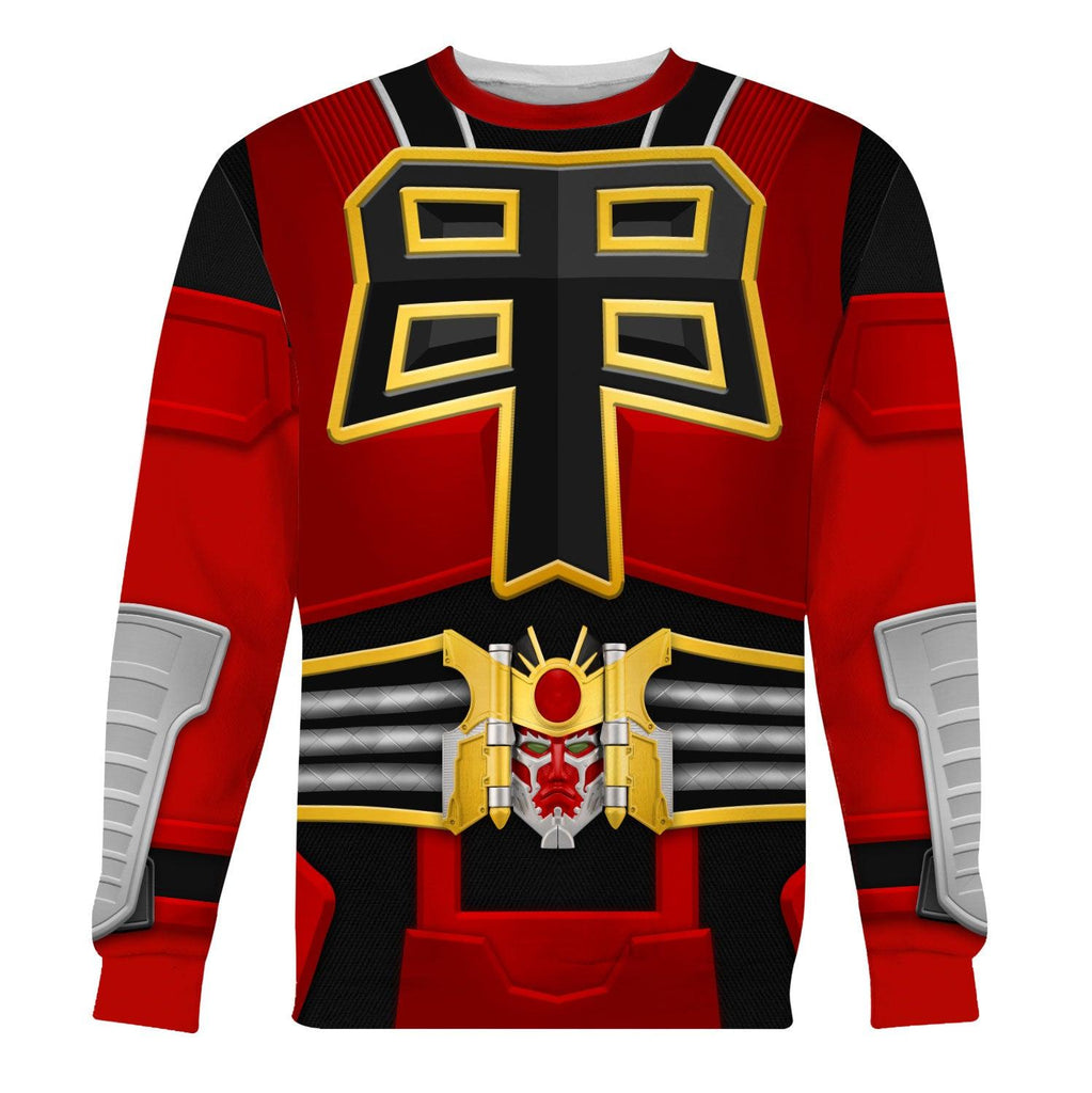 OodieGang Power Rangers Shogun Red Costume Hoodie Sweatshirt T-Shirt Tracksuit - OodieGang.com