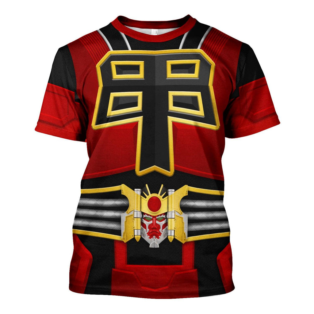 OodieGang Power Rangers Shogun Red Costume Hoodie Sweatshirt T-Shirt Tracksuit - OodieGang.com