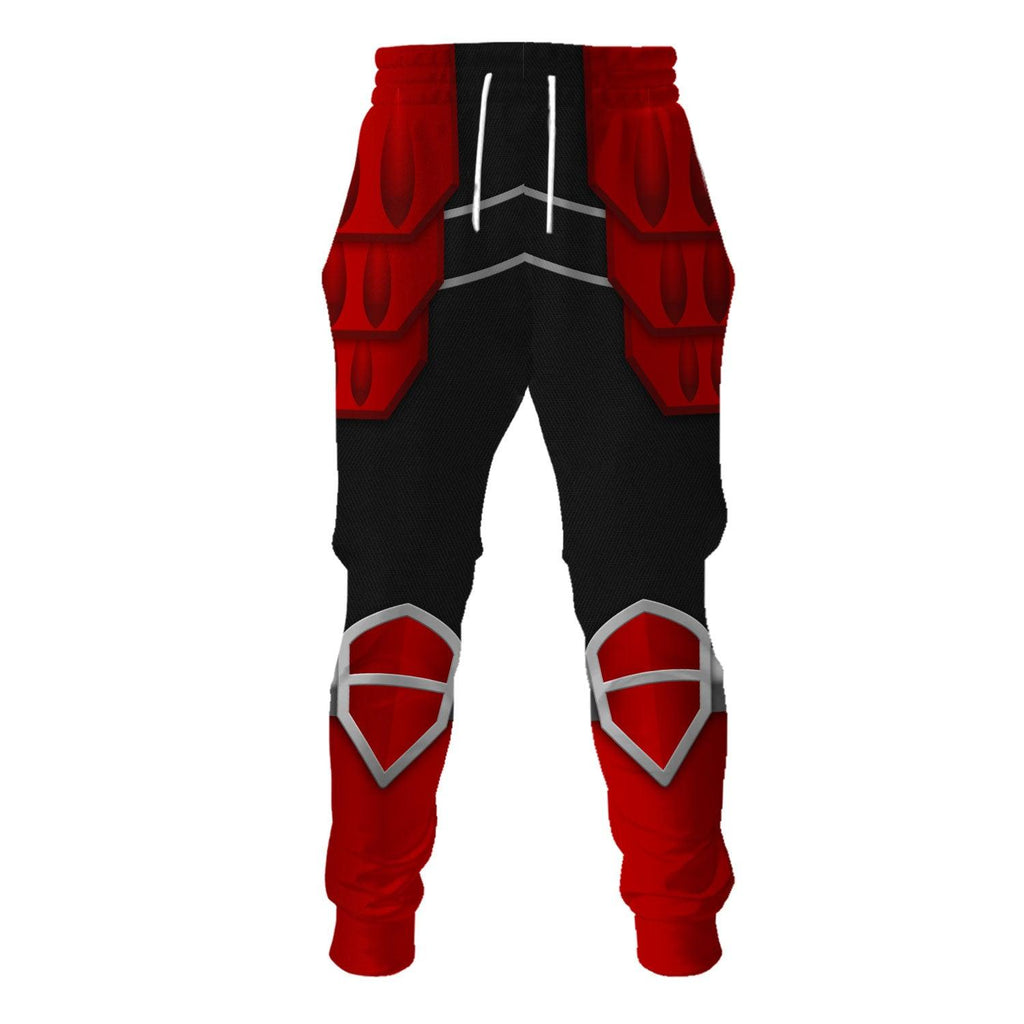 OodieGang Power Rangers Shogun Red Costume Hoodie Sweatshirt T-Shirt Tracksuit - OodieGang.com