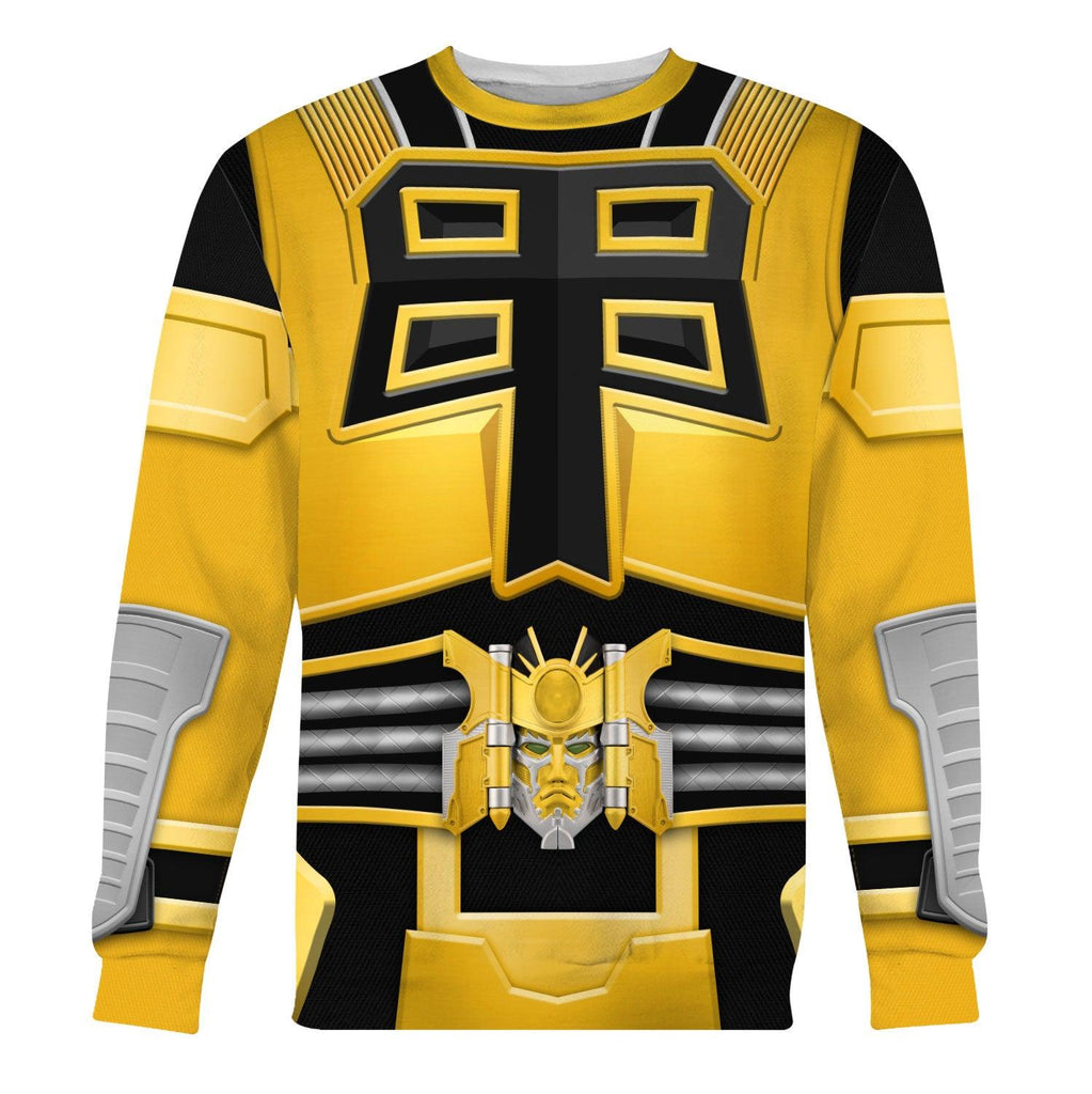 OodieGang Power Rangers Shogun Yellow Costume Hoodie Sweatshirt T-Shirt Tracksuit - OodieGang.com