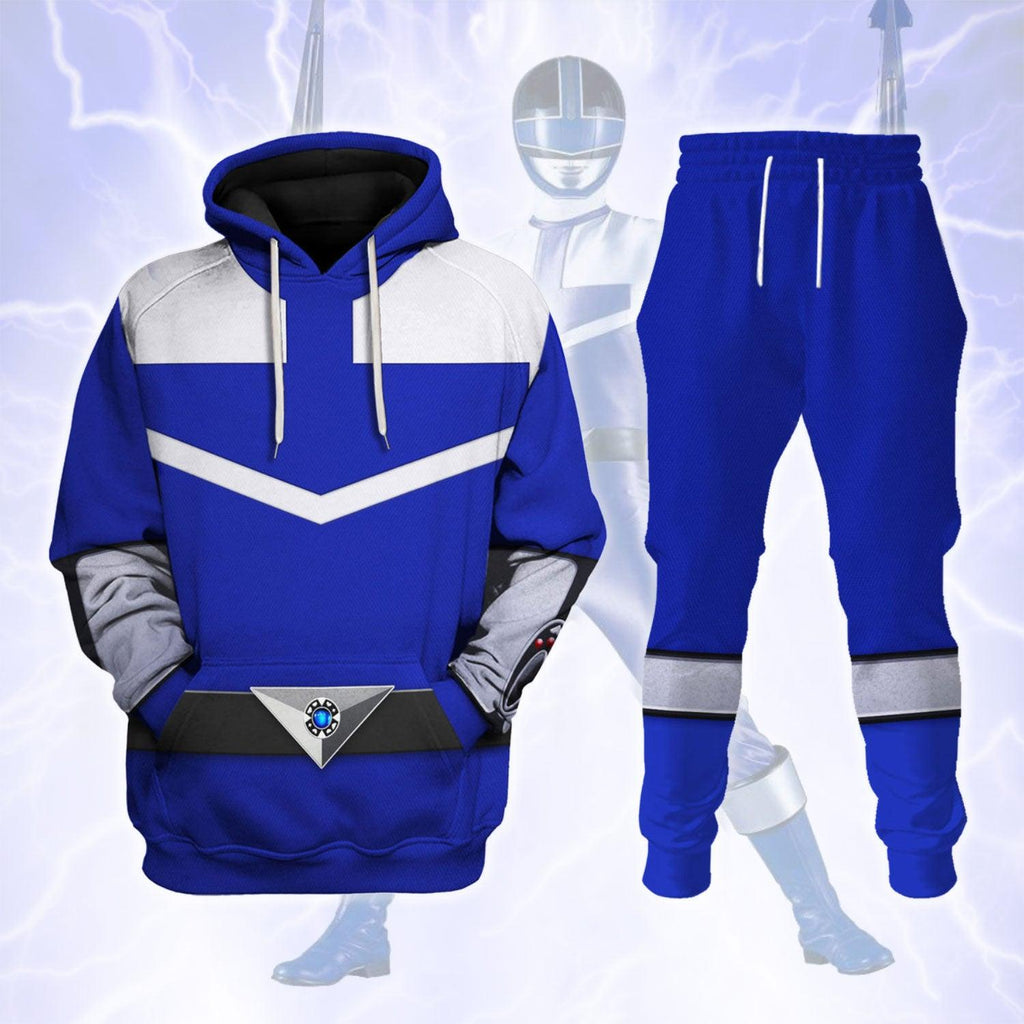 CustomsPig Power Rangers Time Force (2001) Blue Hoodies Sweatshirt T-shirt Hawaiian Tracksuit - CustomsPig.com