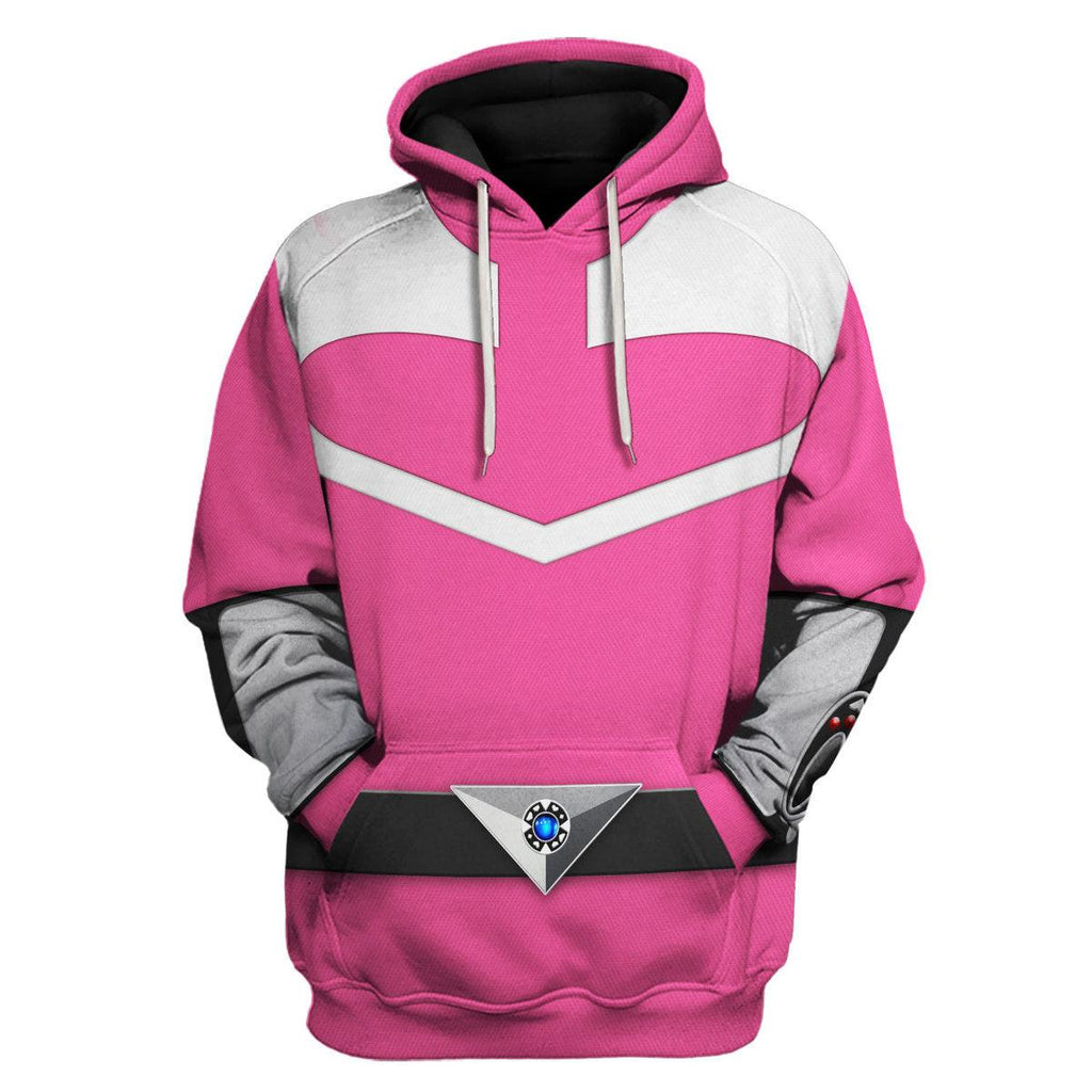 OodieGang Power Rangers Time Force (2001) Pink Hoodies Sweatshirt T-shirt Hawaiian Tracksuit - OodieGang.com