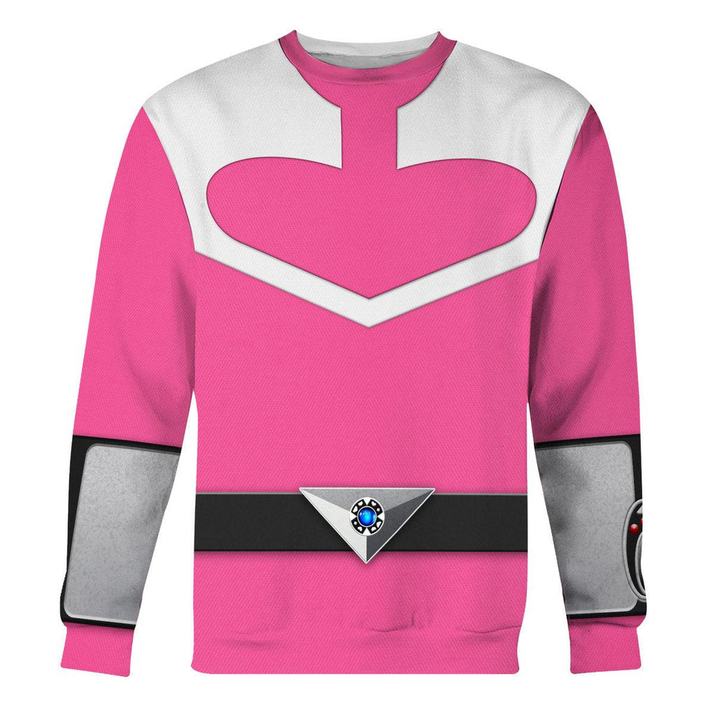 OodieGang Power Rangers Time Force (2001) Pink Hoodies Sweatshirt T-shirt Hawaiian Tracksuit - OodieGang.com