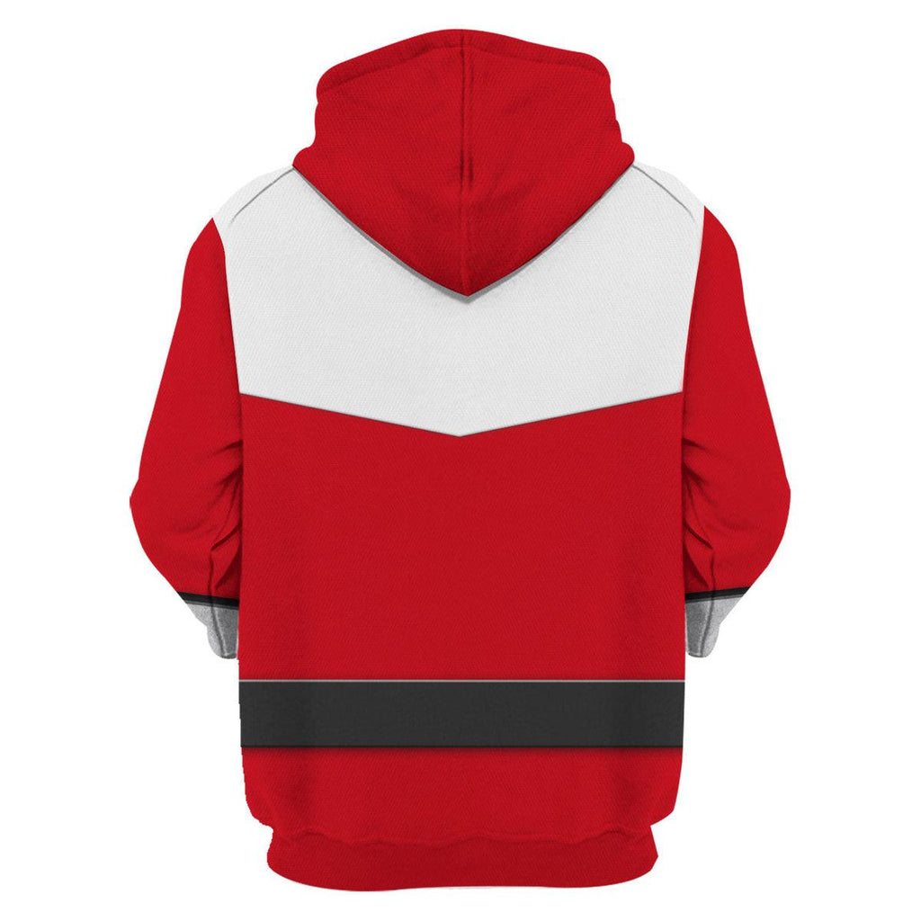 OodieGang Power Rangers Time Force (2001) Red Hoodies Sweatshirt T-shirt Hawaiian Tracksuit - OodieGang.com