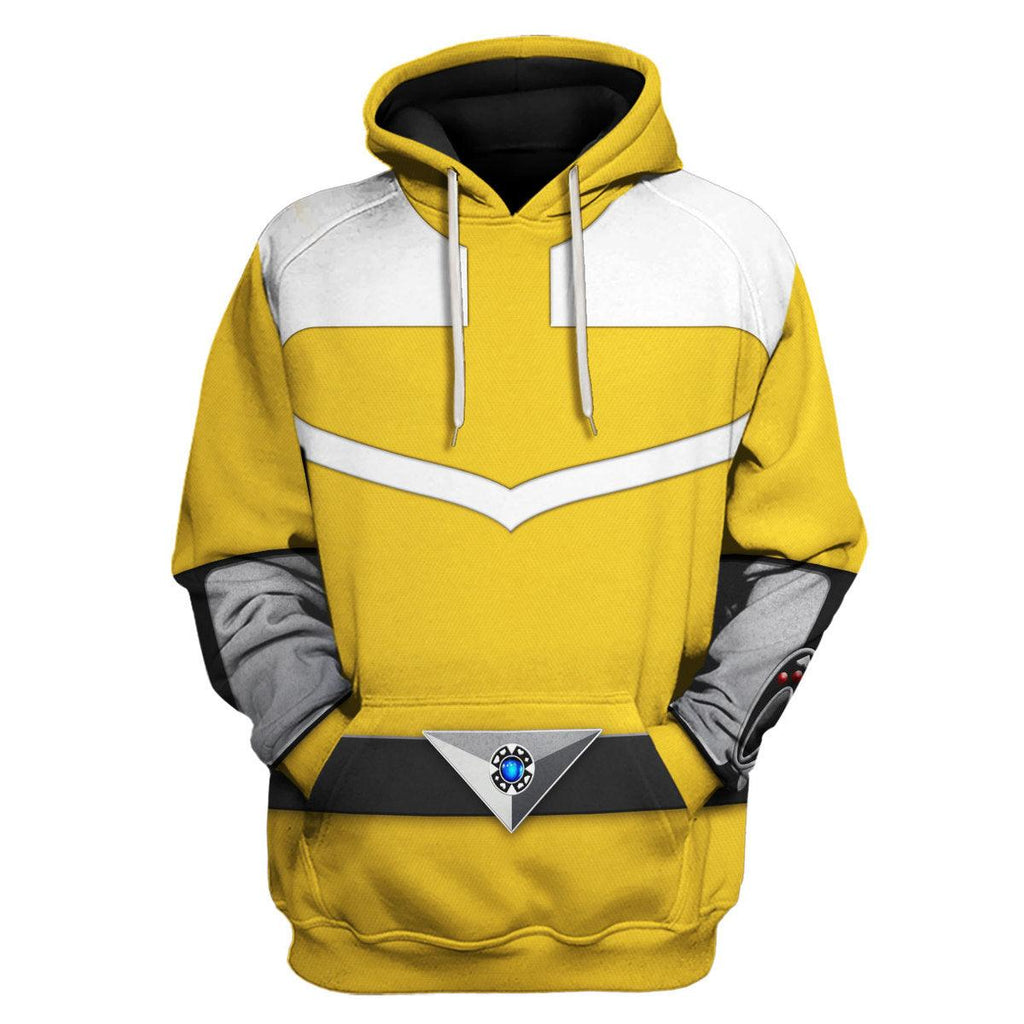 OodieGang Power Rangers Time Force (2001) Yellow Hoodies Sweatshirt T-shirt Hawaiian Tracksuit - OodieGang.com