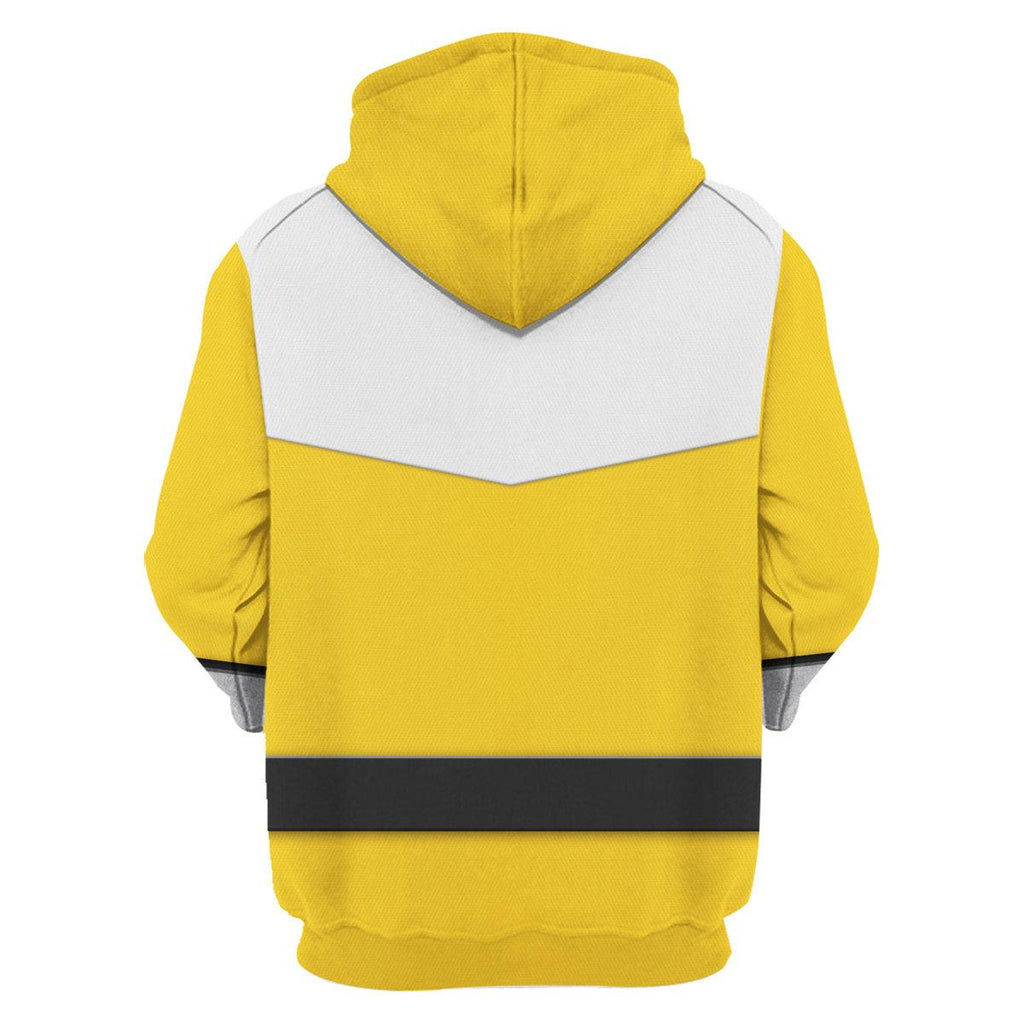 OodieGang Power Rangers Time Force (2001) Yellow Hoodies Sweatshirt T-shirt Hawaiian Tracksuit - OodieGang.com