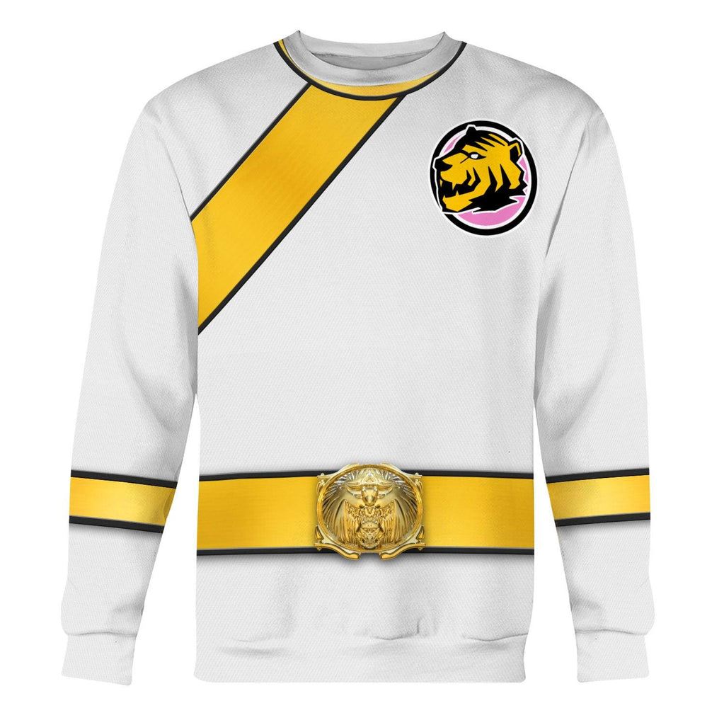 OodieGang Power Rangers Wild Force White Costume Hoodie Sweatshirt T-Shirt Tracksuit - OodieGang.com