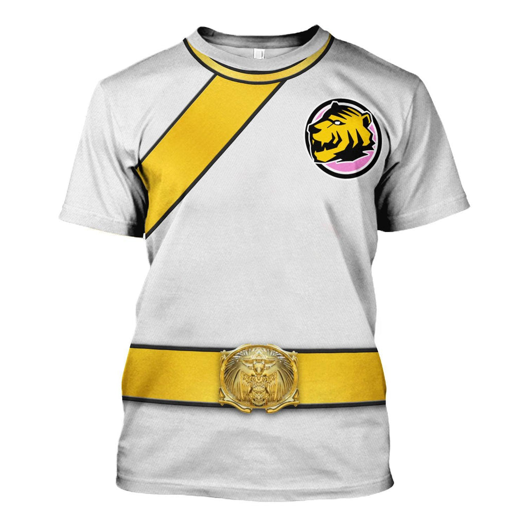 OodieGang Power Rangers Wild Force White Costume Hoodie Sweatshirt T-Shirt Tracksuit - OodieGang.com