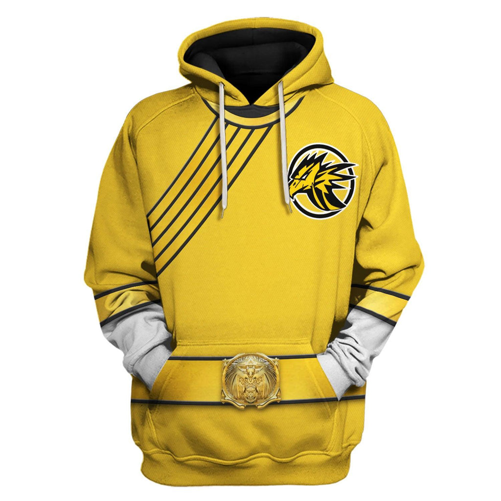 OodieGang Power Rangers Wild Force Yellow Costume Hoodie Sweatshirt T-Shirt Tracksuit - OodieGang.com