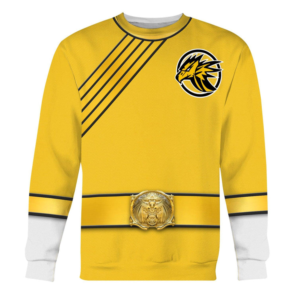 OodieGang Power Rangers Wild Force Yellow Costume Hoodie Sweatshirt T-Shirt Tracksuit - OodieGang.com