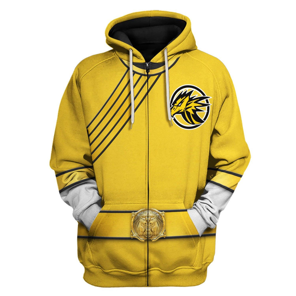 OodieGang Power Rangers Wild Force Yellow Costume Hoodie Sweatshirt T-Shirt Tracksuit - OodieGang.com