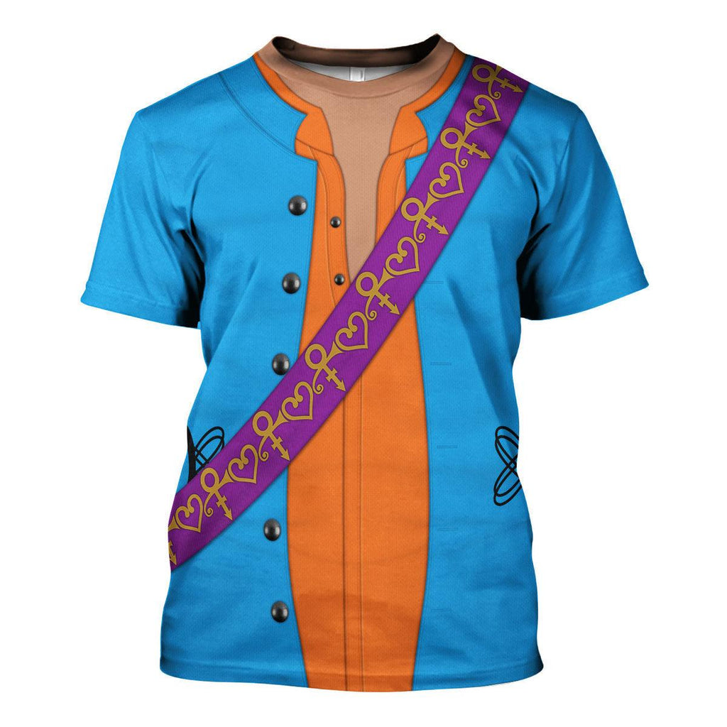 Oodiegang Prince Suit Turquoise and Orange All-Over Print Unisex Pullover Hoodie, Sweatshirt, T-Shirt, and Swatpants - Oodiegang.com