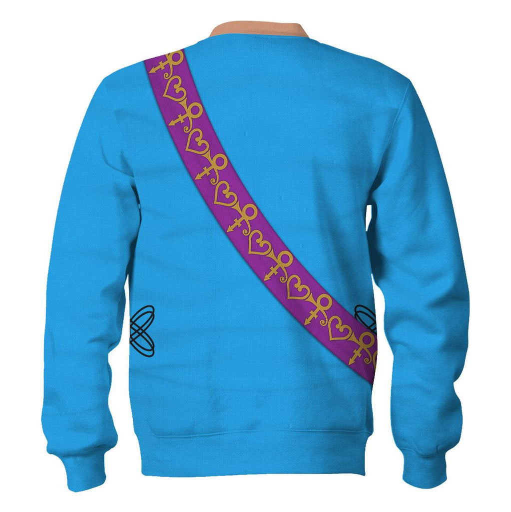 Oodiegang Prince Suit Turquoise and Orange All-Over Print Unisex Pullover Hoodie, Sweatshirt, T-Shirt, and Swatpants - Oodiegang.com