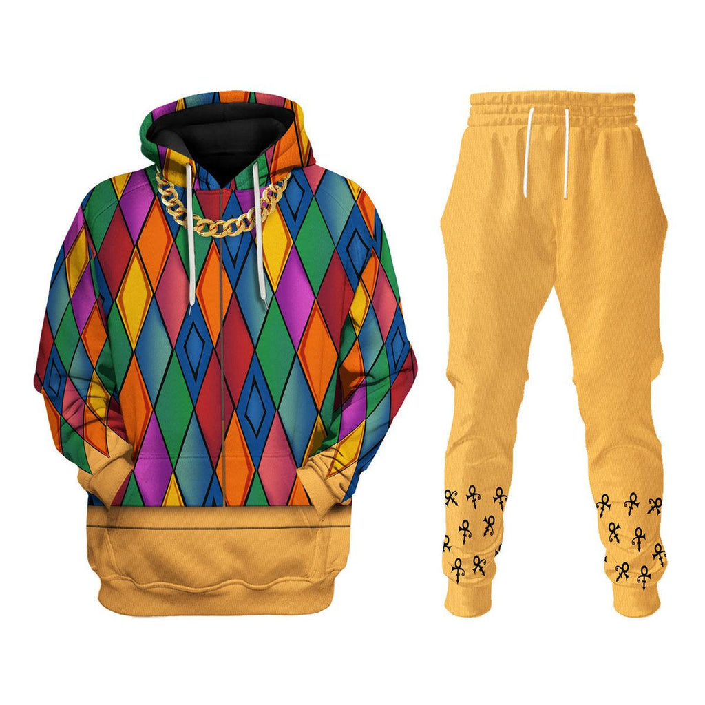 Oodiegang Prince Ultra Colourful Suit All-Over Print Unisex Pullover Hoodie, Sweatshirt, T-Shirt, and Swatpants - Oodiegang.com