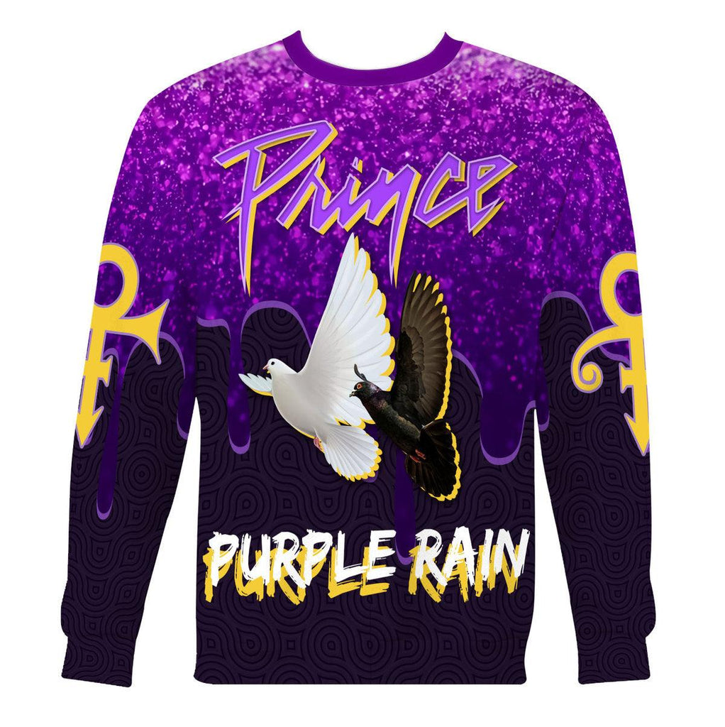 OodieGang Purple Rain Doves Unisex Pullover Hoodie, Sweatshirt, T-Shirt - OodieGang.com