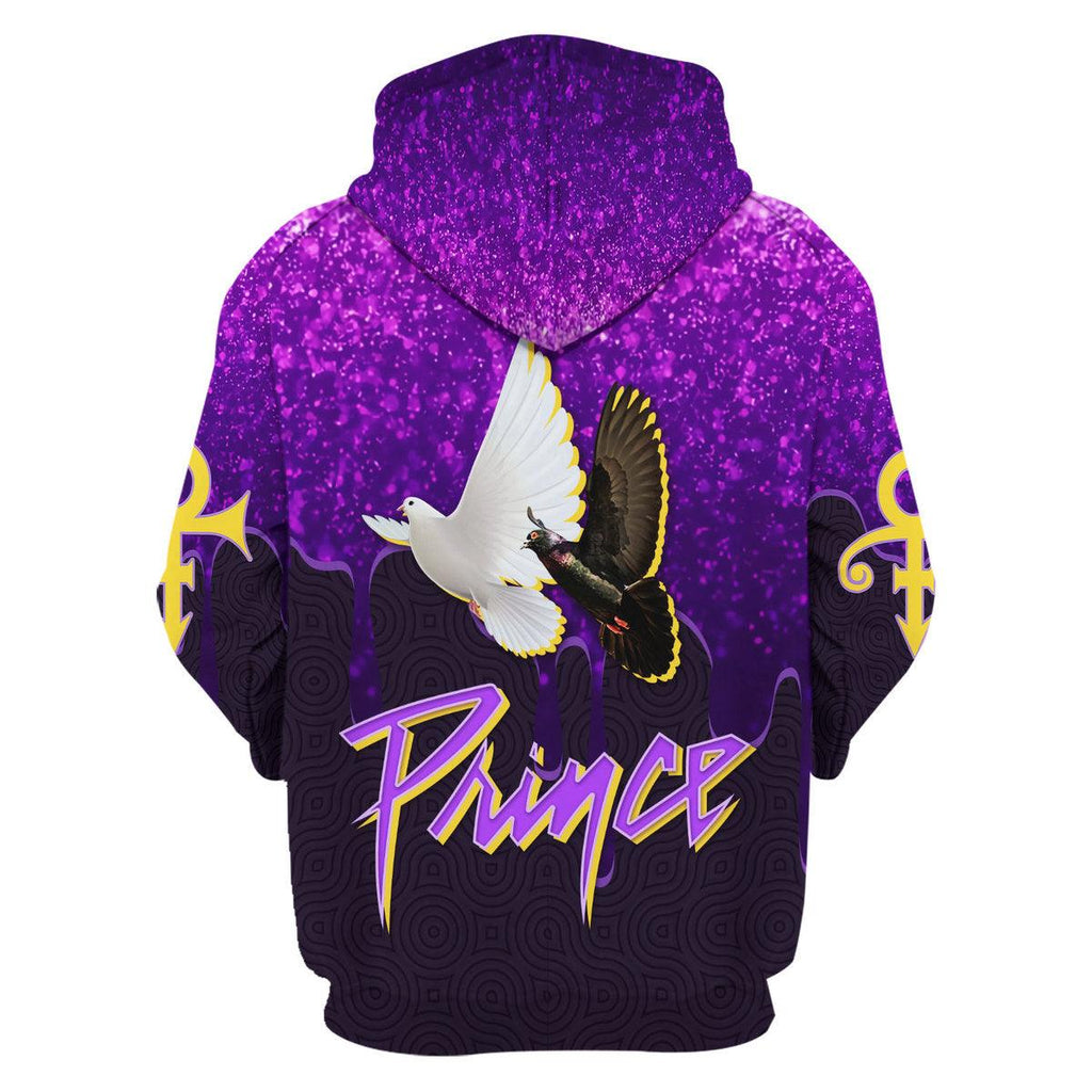 OodieGang Purple Rain Doves Unisex Pullover Hoodie, Sweatshirt, T-Shirt - OodieGang.com