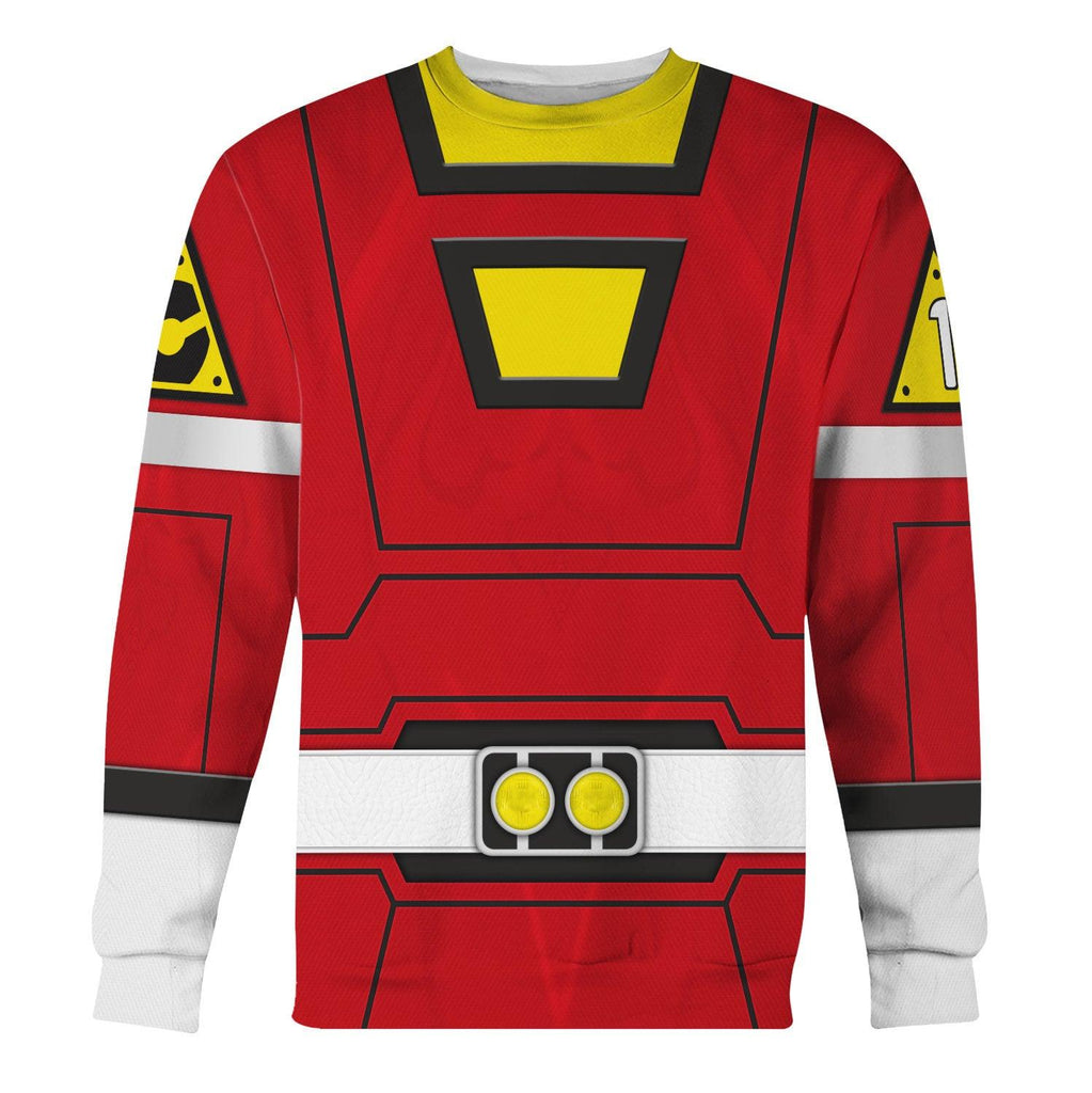 OodieGang Red Power Rangers Turbo Hoodies Sweatshirt T-shirt Hawaiian Tracksuit - OodieGang.com