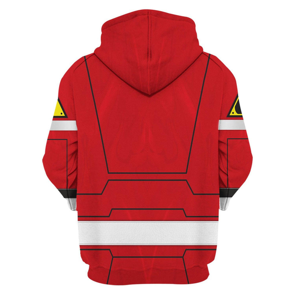 OodieGang Red Power Rangers Turbo Hoodies Sweatshirt T-shirt Hawaiian Tracksuit - OodieGang.com