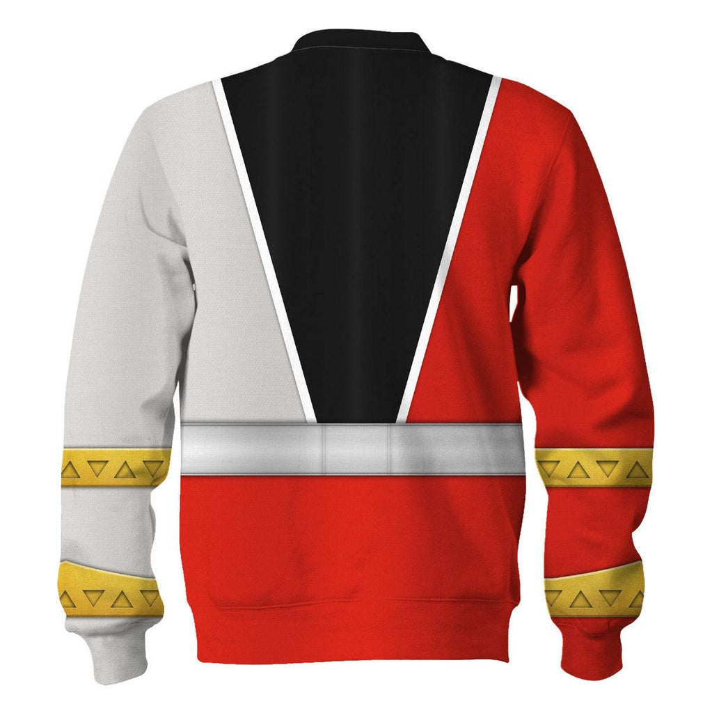 OodieGang Red Zayto Ranger Dino Fury Hoodies Sweatshirt T-Shirt Zip Hoodies Sweatpants - OodieGang.com