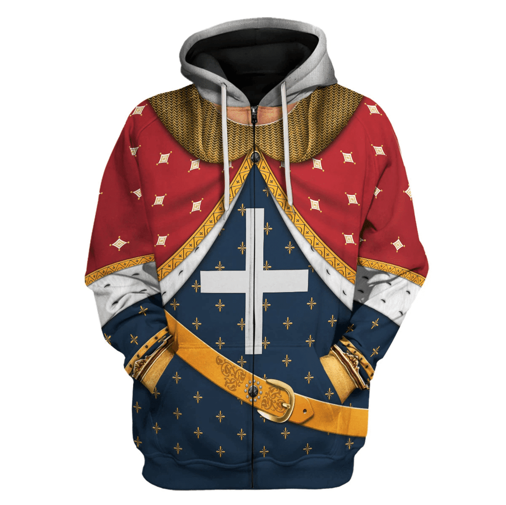 OodieGang Richard I of England The Lionhearted Costume Hoodie Sweatshirt T-Shirt Tracksuit - OodieGang.com