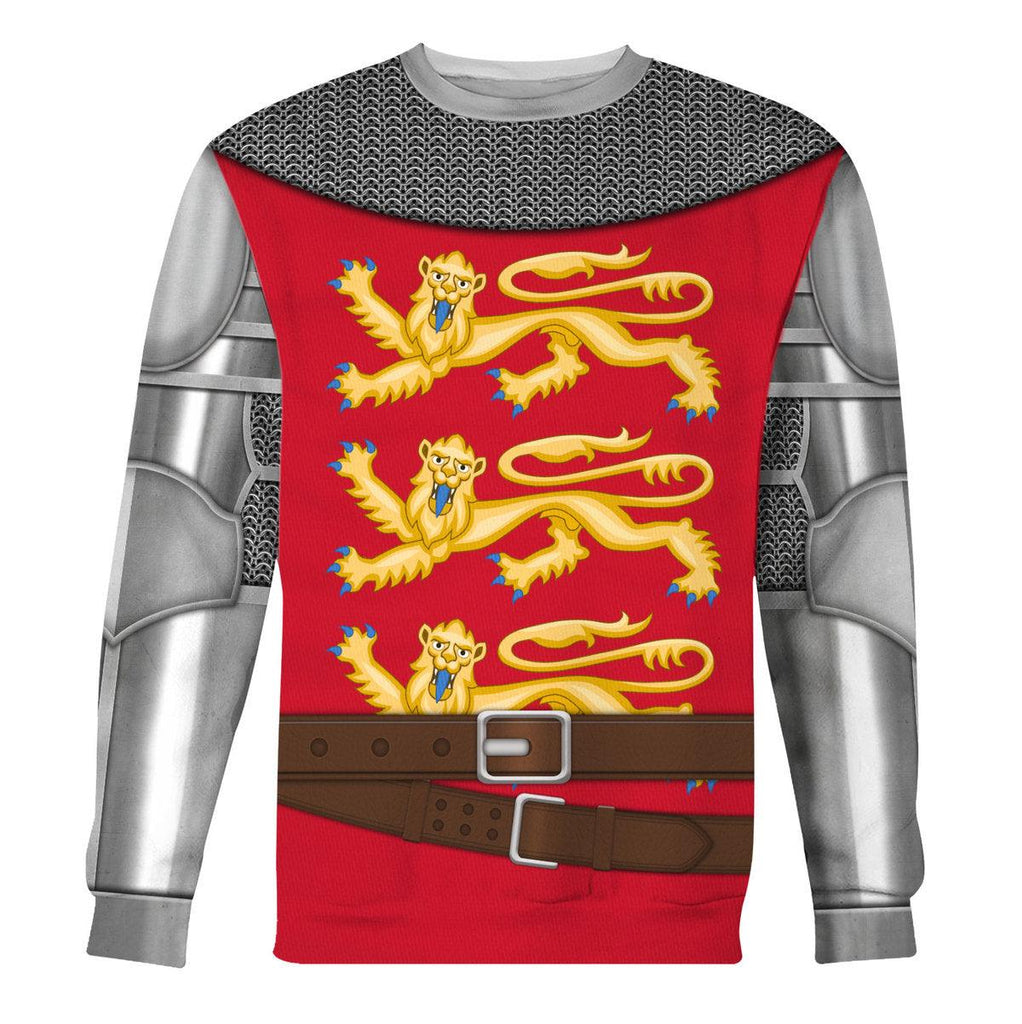 OodieGang Richard The Lionheart Knight A Royal Heraldry Costume Hoodie Sweatshirt T-Shirt Tracksuit - OodieGang.com