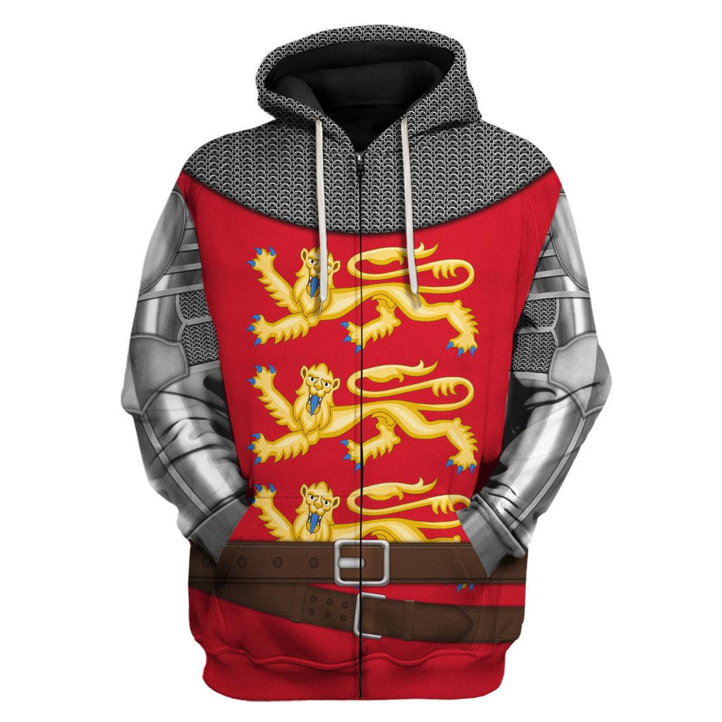 OodieGang Richard The Lionheart Knight A Royal Heraldry Costume Hoodie Sweatshirt T-Shirt Tracksuit - OodieGang.com