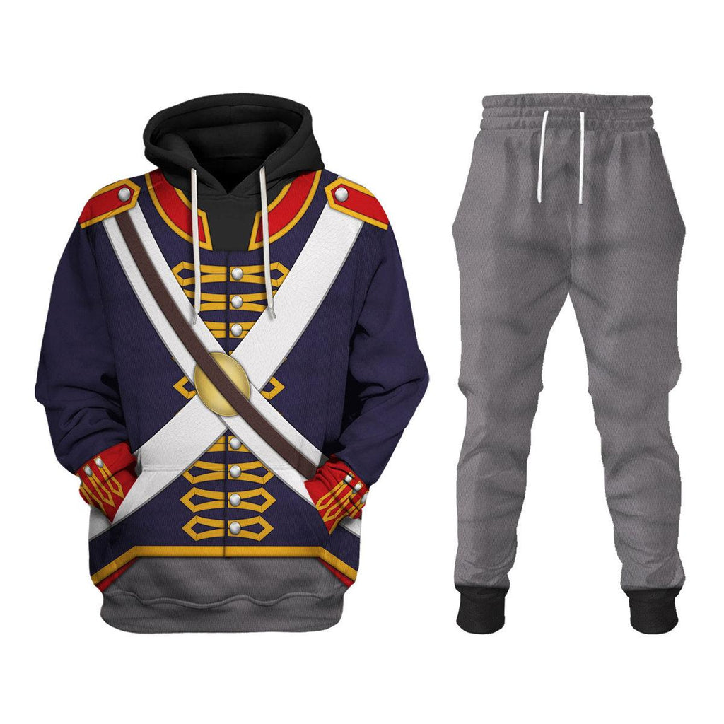 Oodiegang Royal Foot Artillery Ÿ?? Gunner (1806-1815) Uniform All Over Print Hoodie Sweatshirt T-Shirt Tracksuit - Oodiegang.com