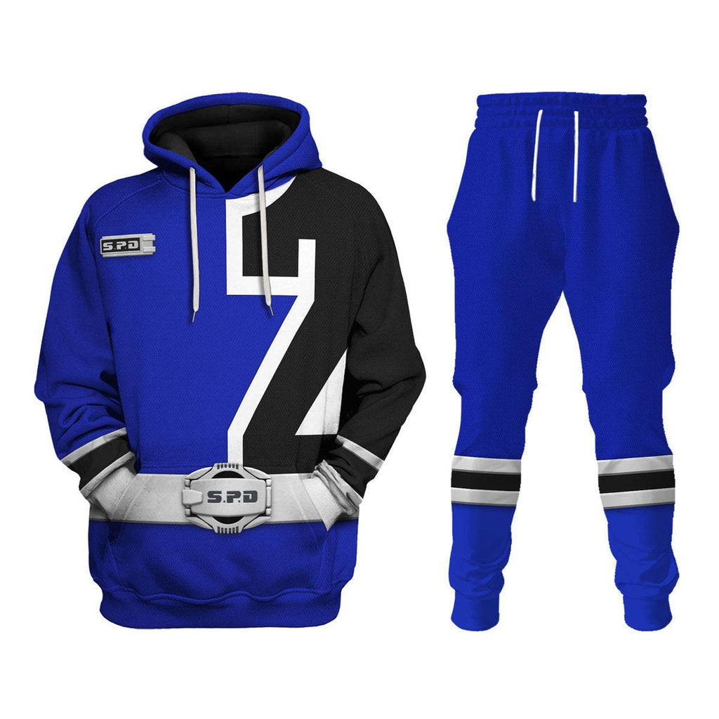 OodieGang S.P.D Blue Ranger Hoodies Sweatshirt T-shirt Sweatpants Hawaiian Tracksuit - OodieGang.com