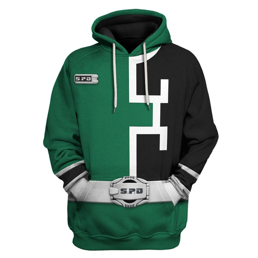 OodieGang S.P.D Green Ranger Hoodies Sweatshirt T-shirt Sweatpants Hawaiian Tracksuit - OodieGang.com