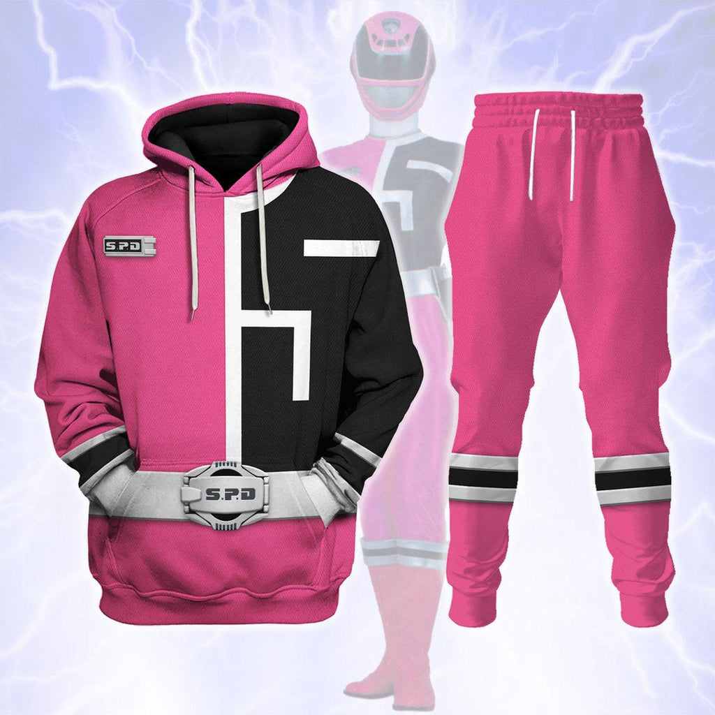 CustomsPig S.P.D Pink Ranger Hoodies Sweatshirt T-shirt Sweatpants Hawaiian Tracksuit - CustomsPig.com