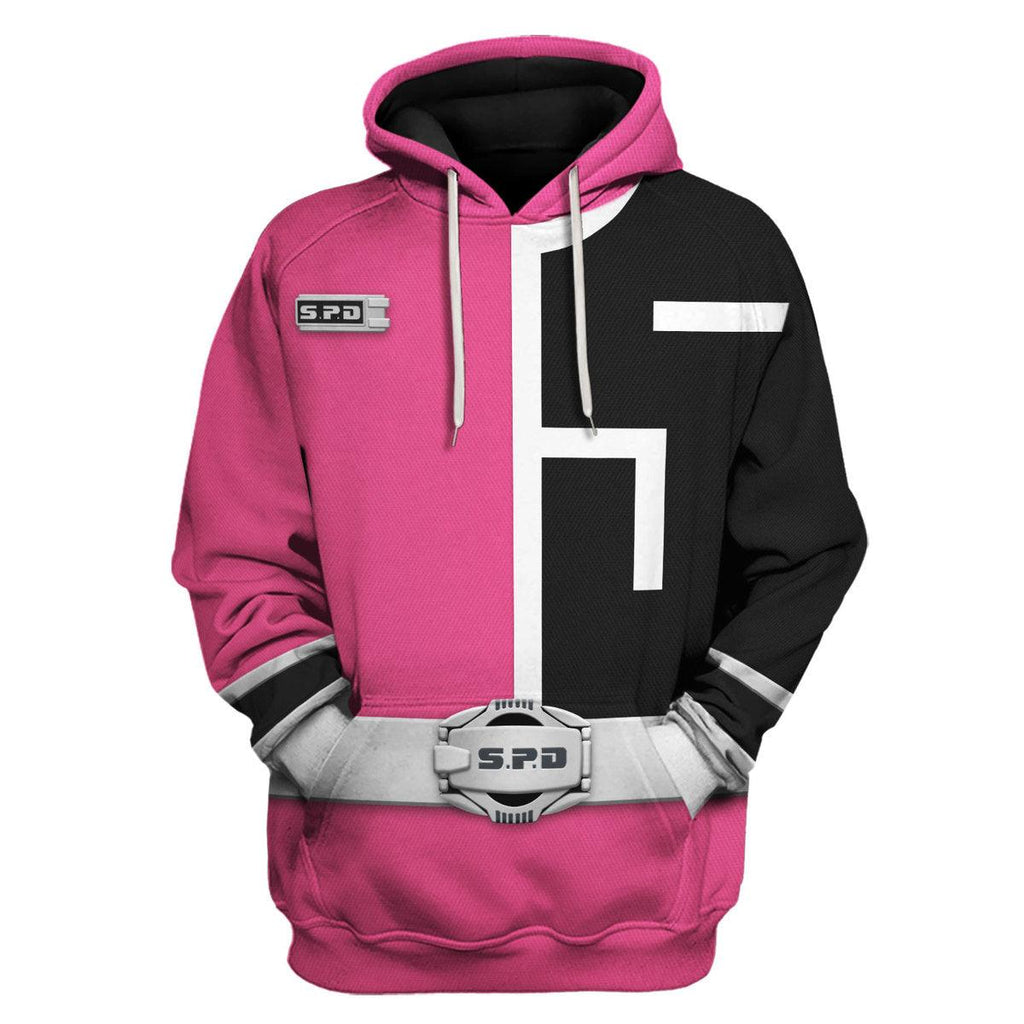 OodieGang S.P.D Pink Ranger Hoodies Sweatshirt T-shirt Sweatpants Hawaiian Tracksuit - OodieGang.com